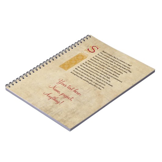 Shakespeare Sonnet 18 (XVIII) op het perkament Notitieboek (Linkerzijde)