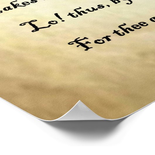 Shakespeare Sonnet 27 Poster (Hoek)