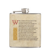 Shakespeare Sonnet 29 (XXIX) op Parchment Heupfles (Voorkant)