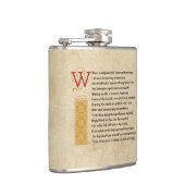 Shakespeare Sonnet 29 (XXIX) op Parchment Heupfles (Rechts)