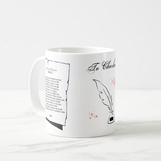 Shakespeare Sonnet 2 Koffiemok (Voorkant links)