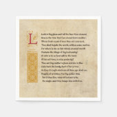 Shakespeare Sonnet 3 (III) op Parchment Servet (Voorkant)