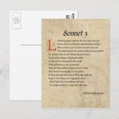 Shakespeare Sonnet 3 Parchment Briefkaart (Voorkant / Achterkant)