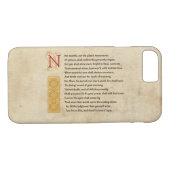 Shakespeare Sonnet 55 (LV) op Parchment Case-Mate iPhone Case (Achterkant (Horizontaal))