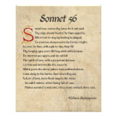 Shakespeare Sonnet 56 Parchment Foto Afdruk (Voorkant)