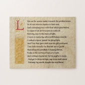 Shakespeare Sonnet 60 (LX) op het perkament Legpuzzel (Horizontaal)