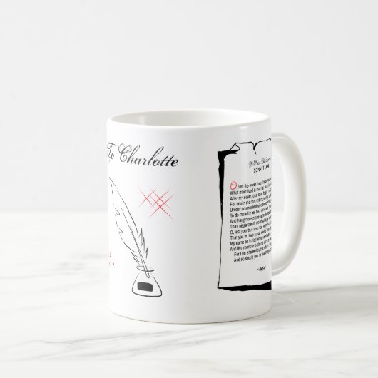 Shakespeare Sonnet 72 Koffiemok (Voorkant rechts)