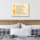 Shakespeare Sonnet 73 (LXXIII) op het perkament Canvas Afdruk (Insitu (Slaapkamer))