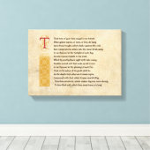 Shakespeare Sonnet 73 (LXXIII) op het perkament Canvas Afdruk (Insitu (Houten vloer))