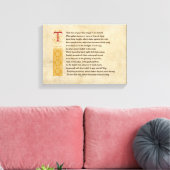 Shakespeare Sonnet 73 (LXXIII) op het perkament Canvas Afdruk (Insitu (Woonkamer))