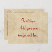 Shakespeare Sonnet 73 (LXXIII) op het perkament Kaart (Voorkant / Achterkant)