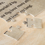 Shakespeare Sonnet 73 (LXXIII) op het perkament Legpuzzel (Zijkant)