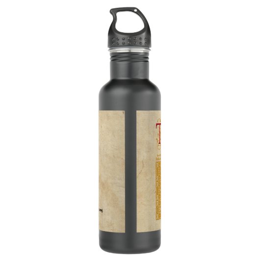 Shakespeare Sonnet 73 (LXXIII) op het perkament Waterfles (Achterkant)