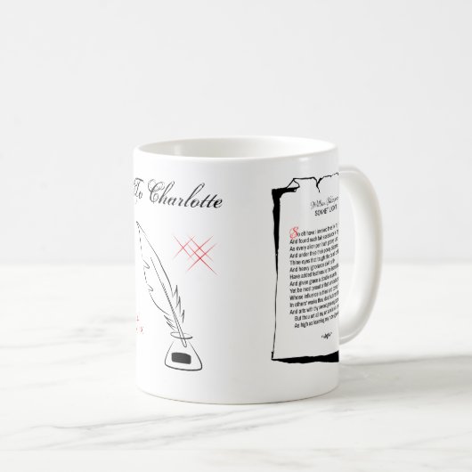 Shakespeare Sonnet 78 Koffiemok (Voorkant rechts)