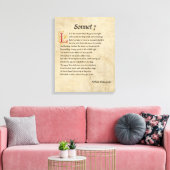 Shakespeare Sonnet 7 Parchment Canvas Afdruk (Insitu (Woonkamer))