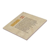 Shakespeare Sonnet 97 (XCVII) op het perkament Tegeltje (Zijkant)