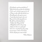 Shakespeare Sonnet Art Poster (Voorkant)