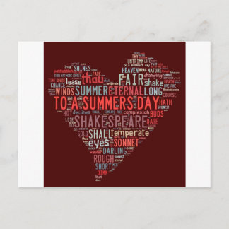 Shakespeare Sonnet Briefkaart