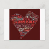 Shakespeare Sonnet Briefkaart (Voorkant)