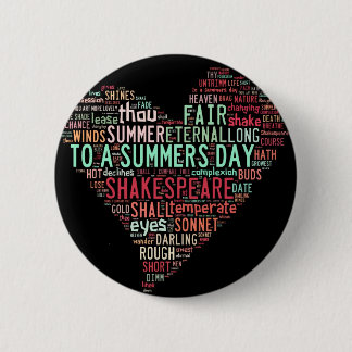 Shakespeare Sonnet Ronde Button 5,7 Cm