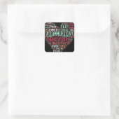 Shakespeare Sonnet Vierkante Sticker (Tas)