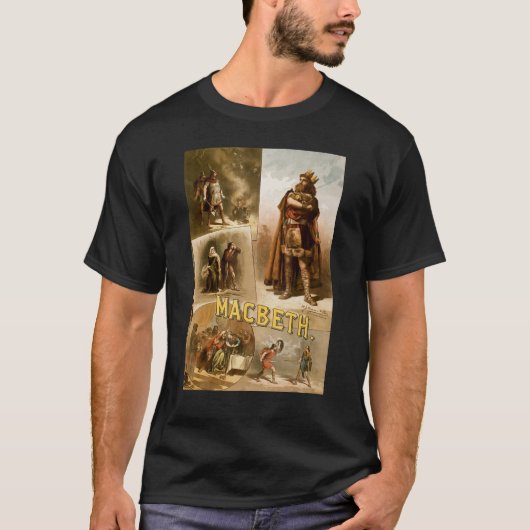 Shakespeare Speel Macbeth Shakespeare Nederlands T-shirt (Voorkant)