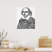 Shakespeare-tekstontwerp Poster (Keuken)