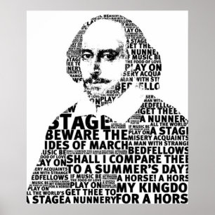 Shakespeare-tekstontwerp Poster