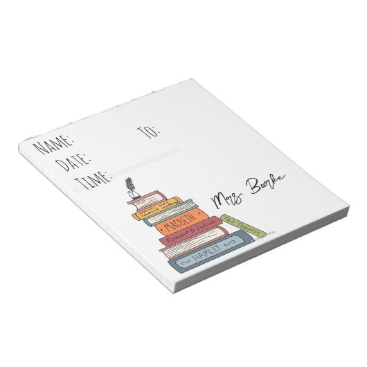 Shakespeare Theme Literatuurzaal passeert notitieb Notitieblok (Schuin)