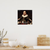 Shakespeare & "Verleden/Proloog" Quote Poster (Keuken)
