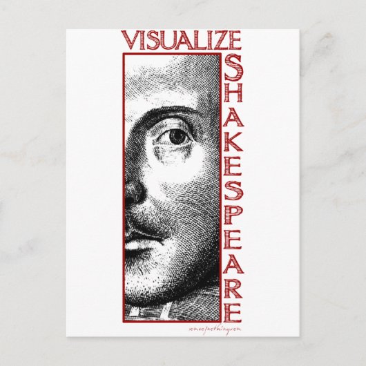 Shakespeare visualiseren briefkaart (Voorkant)