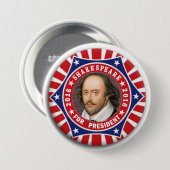 Shakespeare voor President 2016 Ronde Button 7,6 Cm (Voorkant /achterkant)
