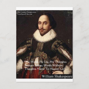 Shakespeare "Woorden In De Hemel" Wijsheid Citaat  Briefkaart
