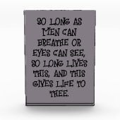 Shakespeare - Zolang Mannen..... | Fotoblokken (Voorkant)