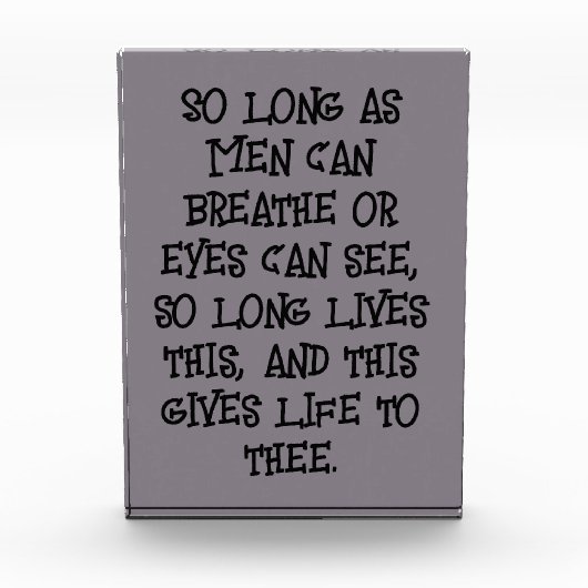 Shakespeare - Zolang Mannen..... | Fotoblokken (Voorkant)