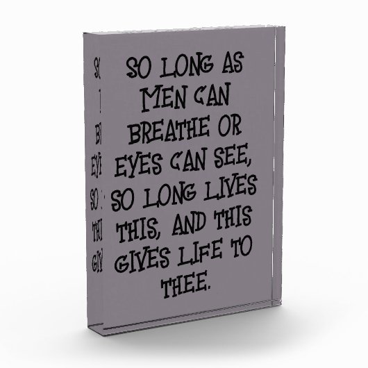 Shakespeare - Zolang Mannen..... | Fotoblokken (Links)