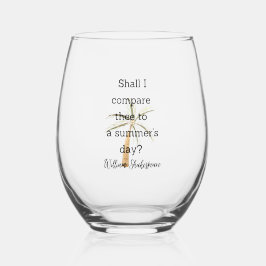 Shakespeare Zomer Citaten Decoratie Voor Thuis Wijnglas Zonder Voet
