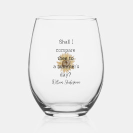 Shakespeare Zomer Citaten Decoratie Voor Thuis Wijnglas Zonder Voet