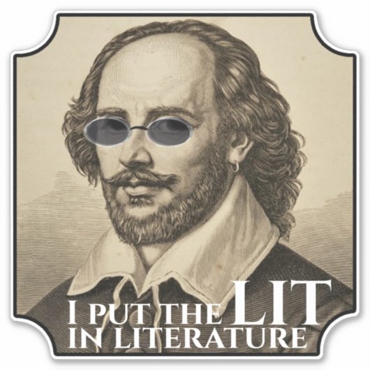 Shakespeare Zonnebril Lit Sticker (Voorkant)
