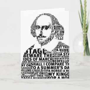 Shakespeare zwarte tekst ontwerp kaart
