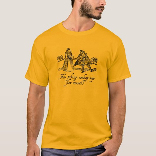 Shakespearean Insult-Shirt - "Flax-Wench" T-shirt (Voorkant)