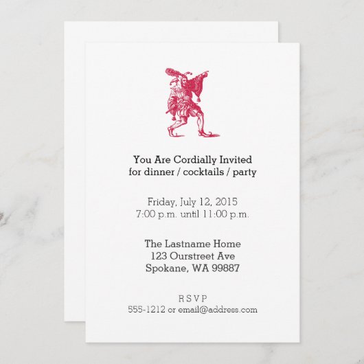 Shakespearean Jester Kaart (Voorkant / Achterkant)