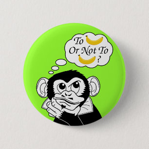 Shakespeare's aap ronde button 5,7 cm