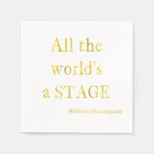 Shakespeare's All The World is een toneelstuk Servetten (Voorkant)