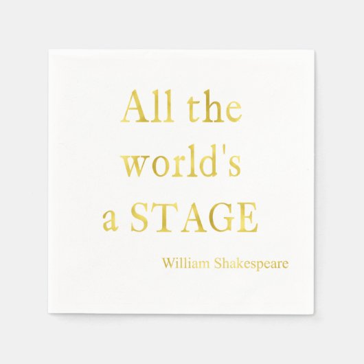 Shakespeare's All The World is een toneelstuk Servetten (Voorkant)