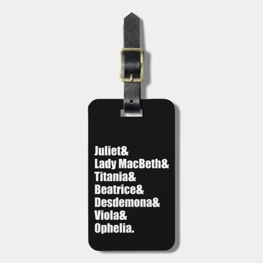 Shakespeare's Dames Bagagelabel (Voorkant verticaal)