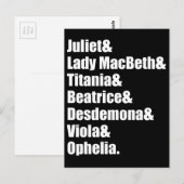 Shakespeare's Dames Briefkaart (Voorkant / Achterkant)