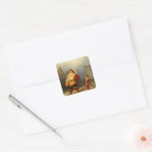 Shakespeare's Falstaff en jongen Vierkante Sticker (Envelop)