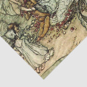 Shakespeares fee “Titania” door Arthur Rackham Tissuepapier (Detail)