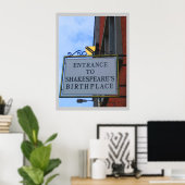 Shakespeare's geboorteplaats poster (Thuiskantoor)